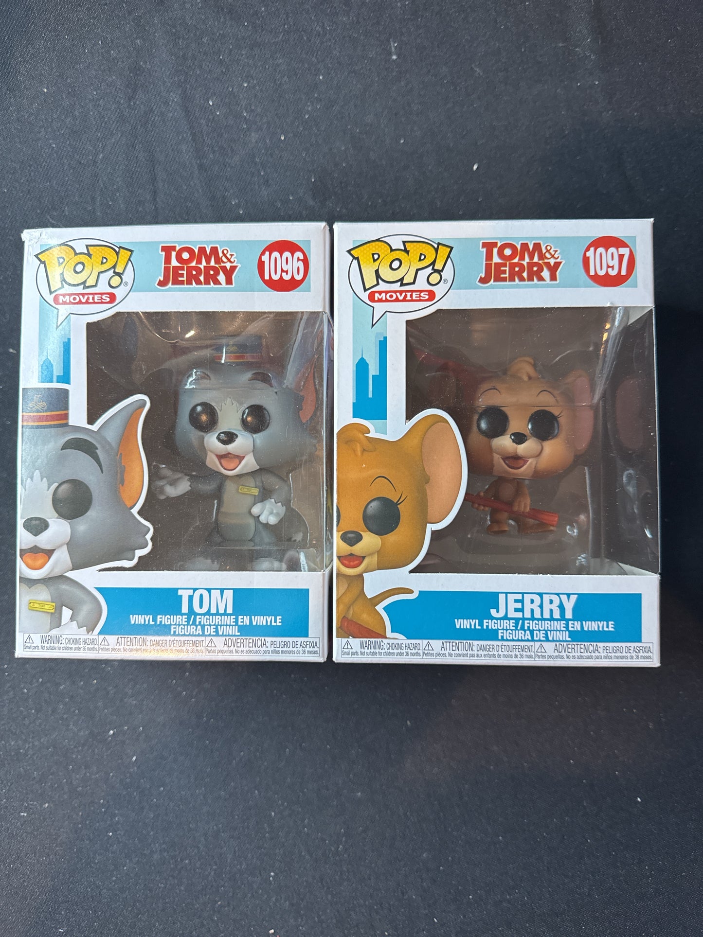 Funko Pop! Movies Tom & Jerry Vinyl Figures #1096 & 1097 New in Box