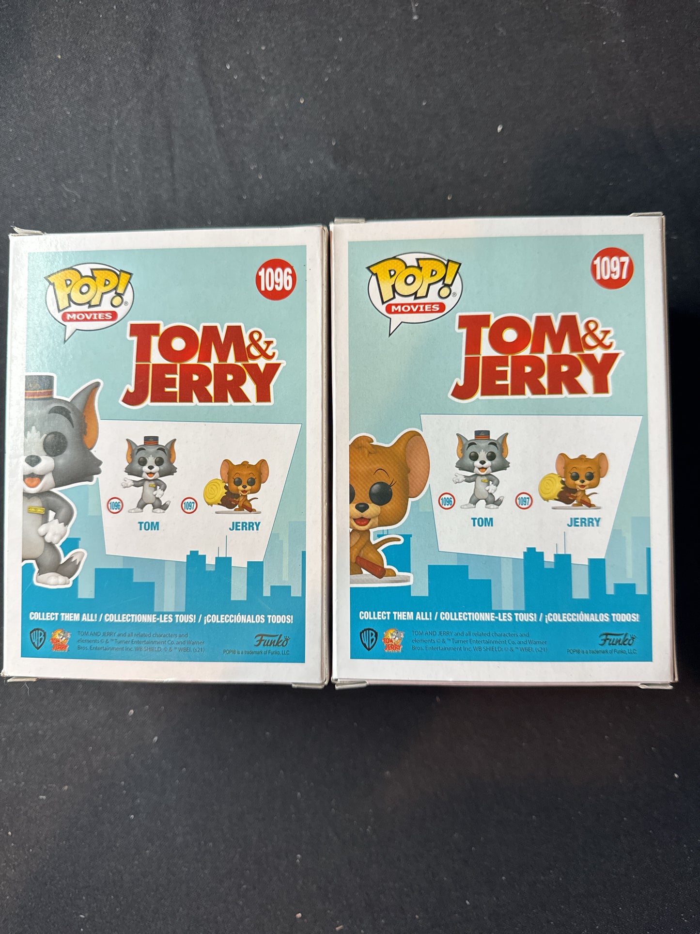 Funko Pop! Movies Tom & Jerry Vinyl Figures #1096 & 1097 New in Box