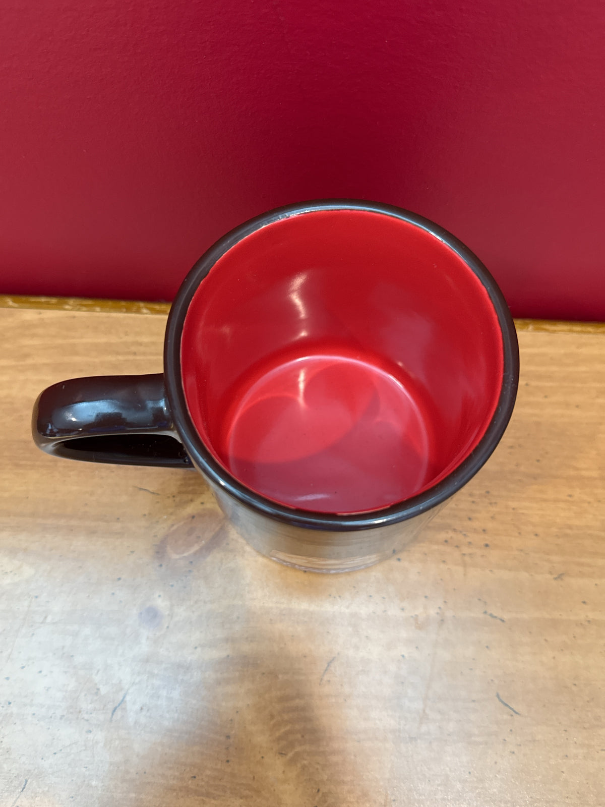 Snickers Logo Coffee Mug with Red Interior, 2016 4 1/8" Tall