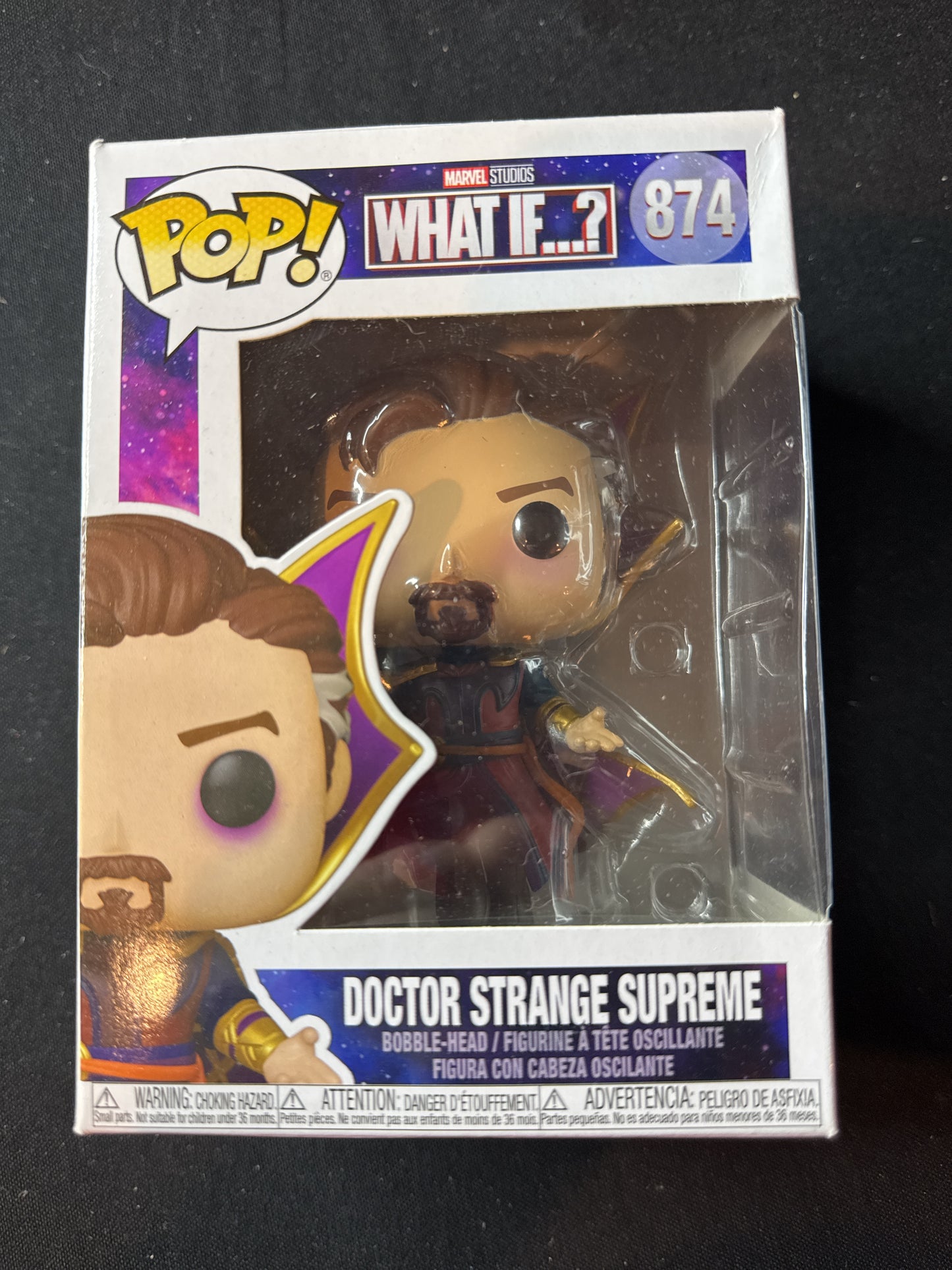 Funko Pop! Marvel Studios #874 Doctor Strange Supreme Bobble Head What if? New in Box