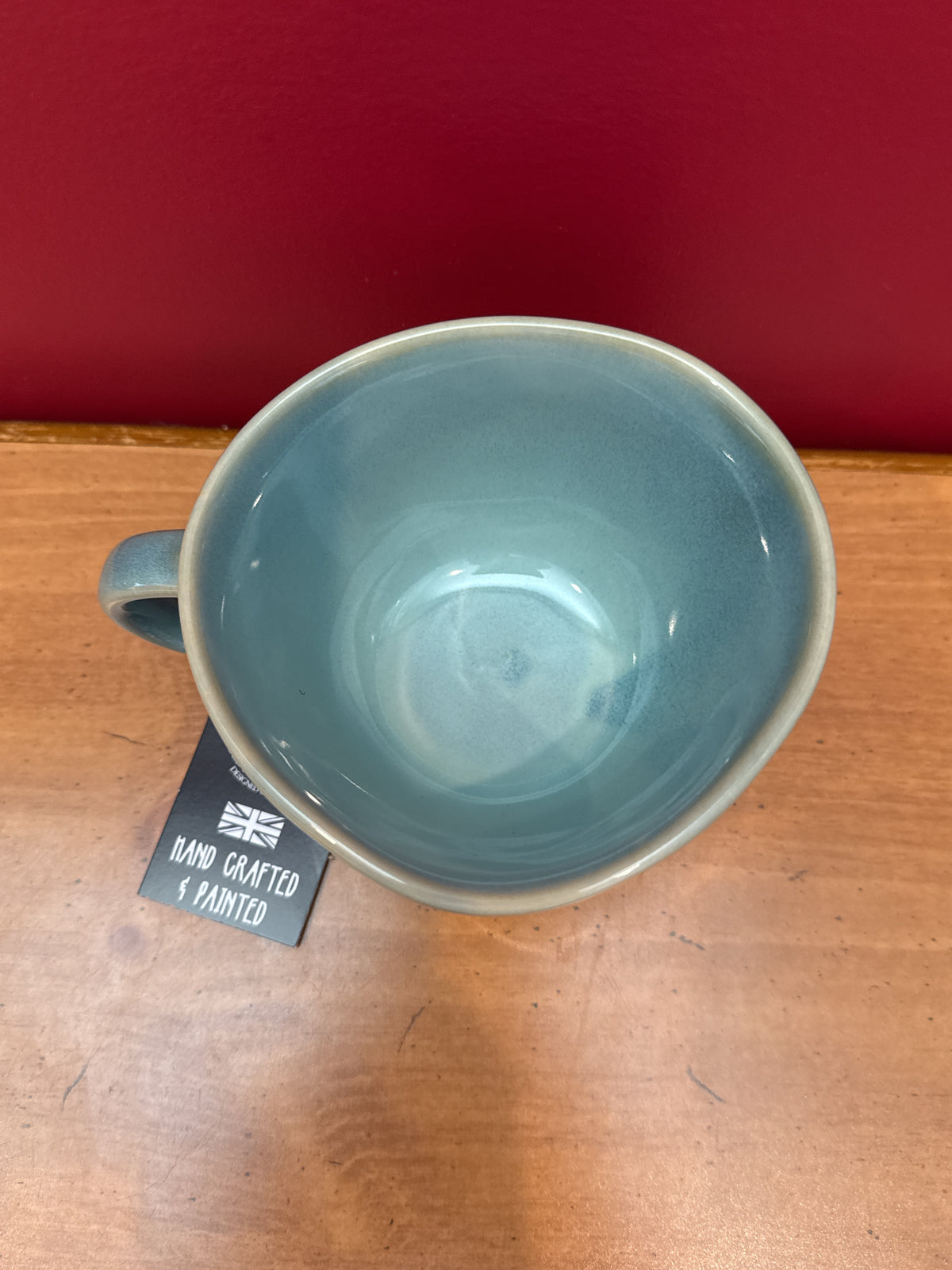 he Old Pottery Company Blue-Gray Handcrafted Coffee Mug New 3 1/8" Tall