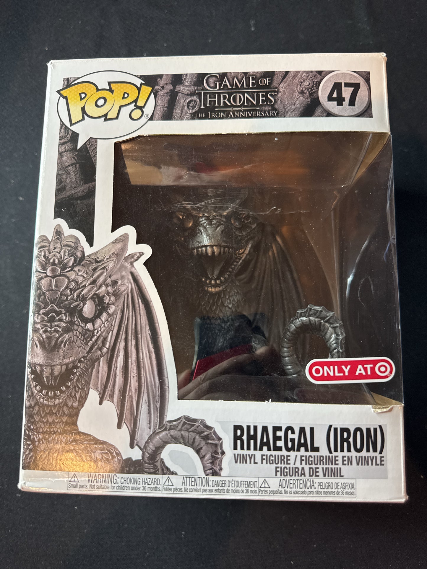 Funko Pop! Game of Thrones Iron Anniversary #47 Rhaegal (Iron) Vinyl Figure New in Box