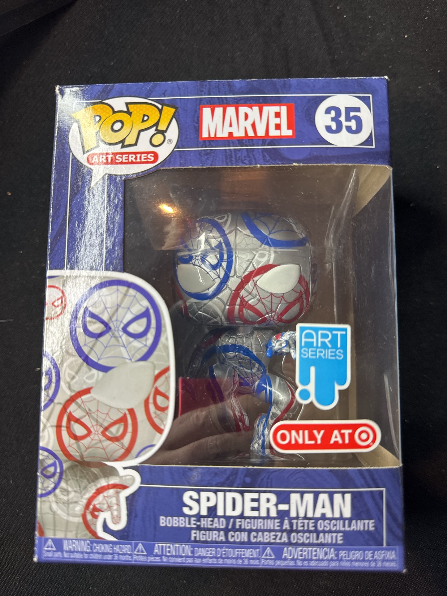 Funko Pop! Marvel Art Series #35 Spider-Man Bobble Head Target Exclusive New in Box