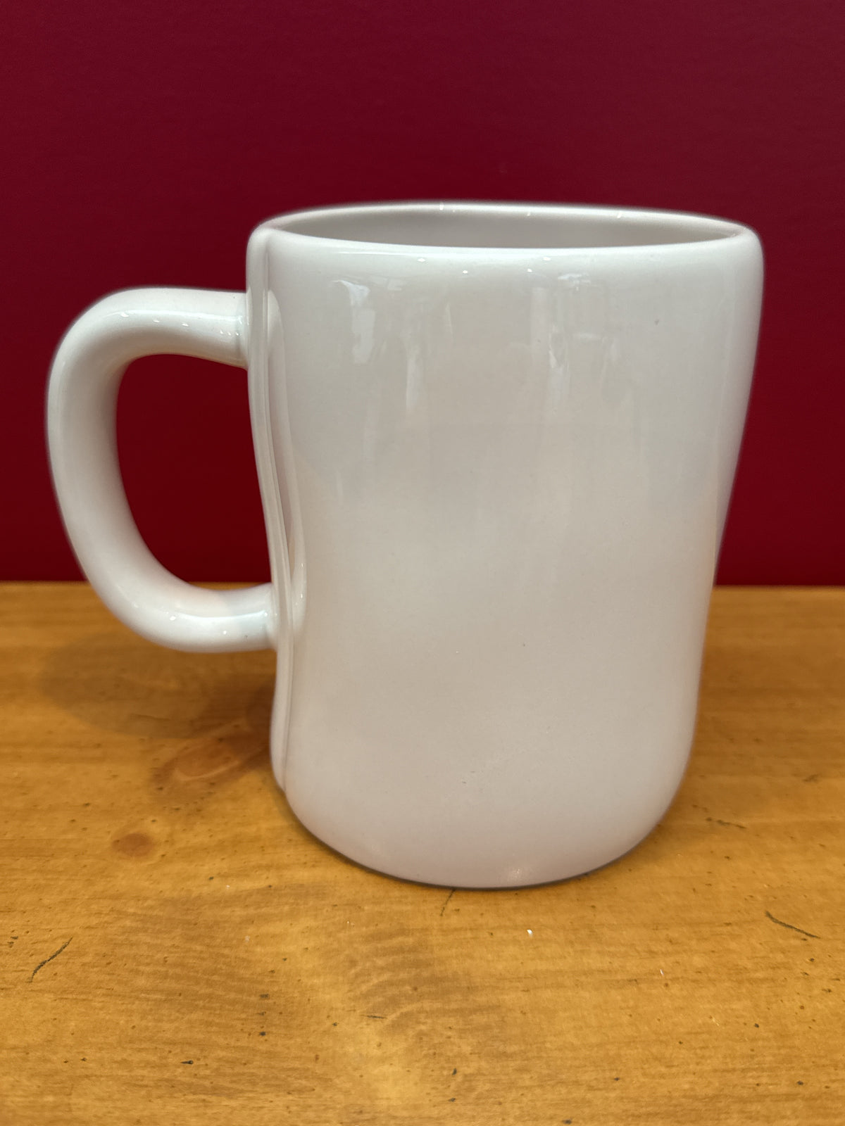 Rae Dunn “FRIYAY” White Coffee Mug by Magenta New 4 7/8" Tall