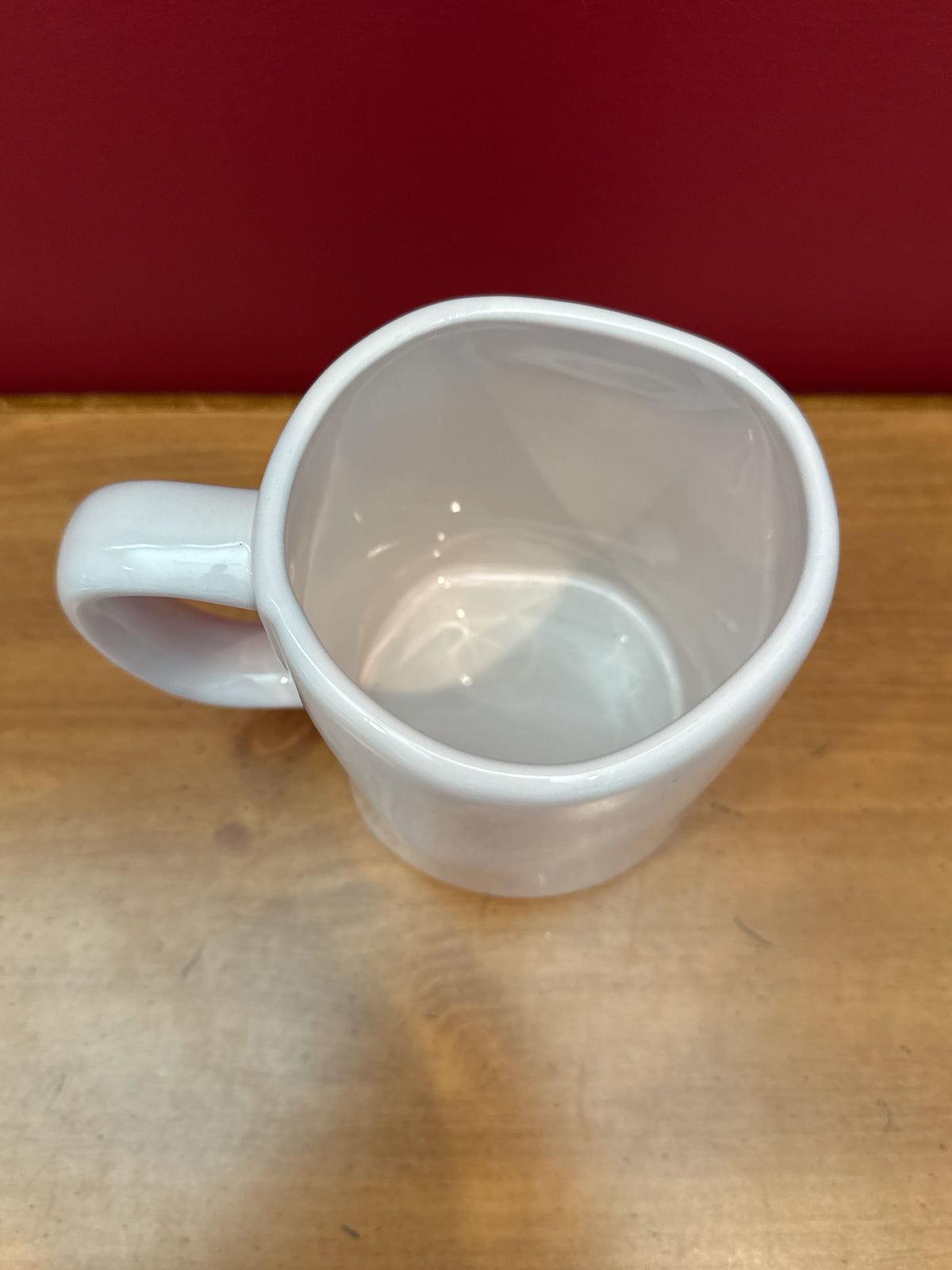 Rae Dunn “FRIYAY” White Coffee Mug by Magenta New 4 7/8" Tall