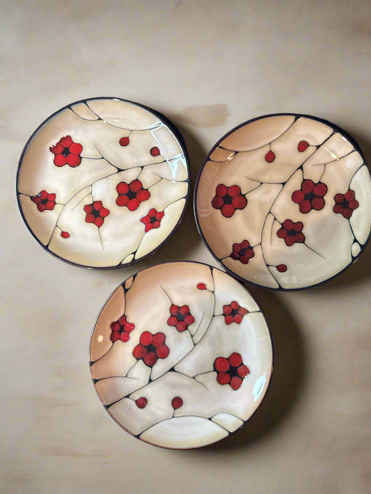 Pfaltzgraff Studio Aster Set of 3 Salad Plates 8 3/8" Retired Beautiful Pieces