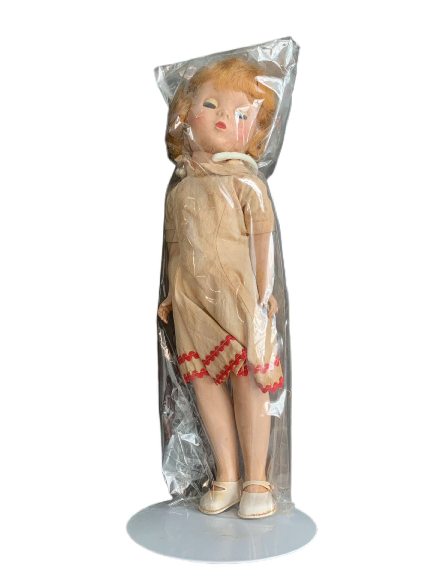 Marigold Market Doll Shop Doll Components Porcelain Doll and Stand New in Bag