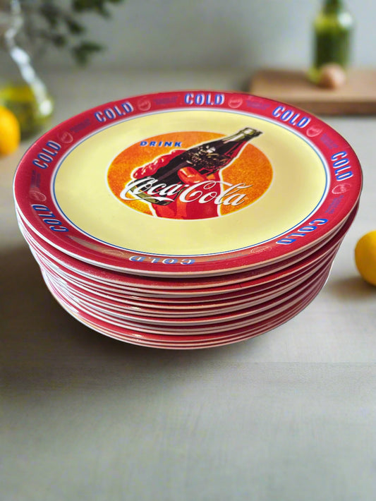 Vintage Coca Cola Drink Gibson Melamine Dinner Plate 10.5" Each Plate $6