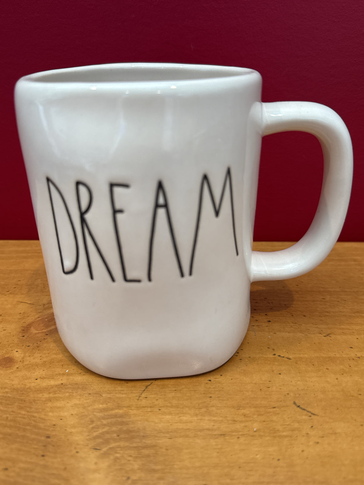Rae Dunn “DREAM” White Coffee Mug by Magenta New 4 7/8" Tall