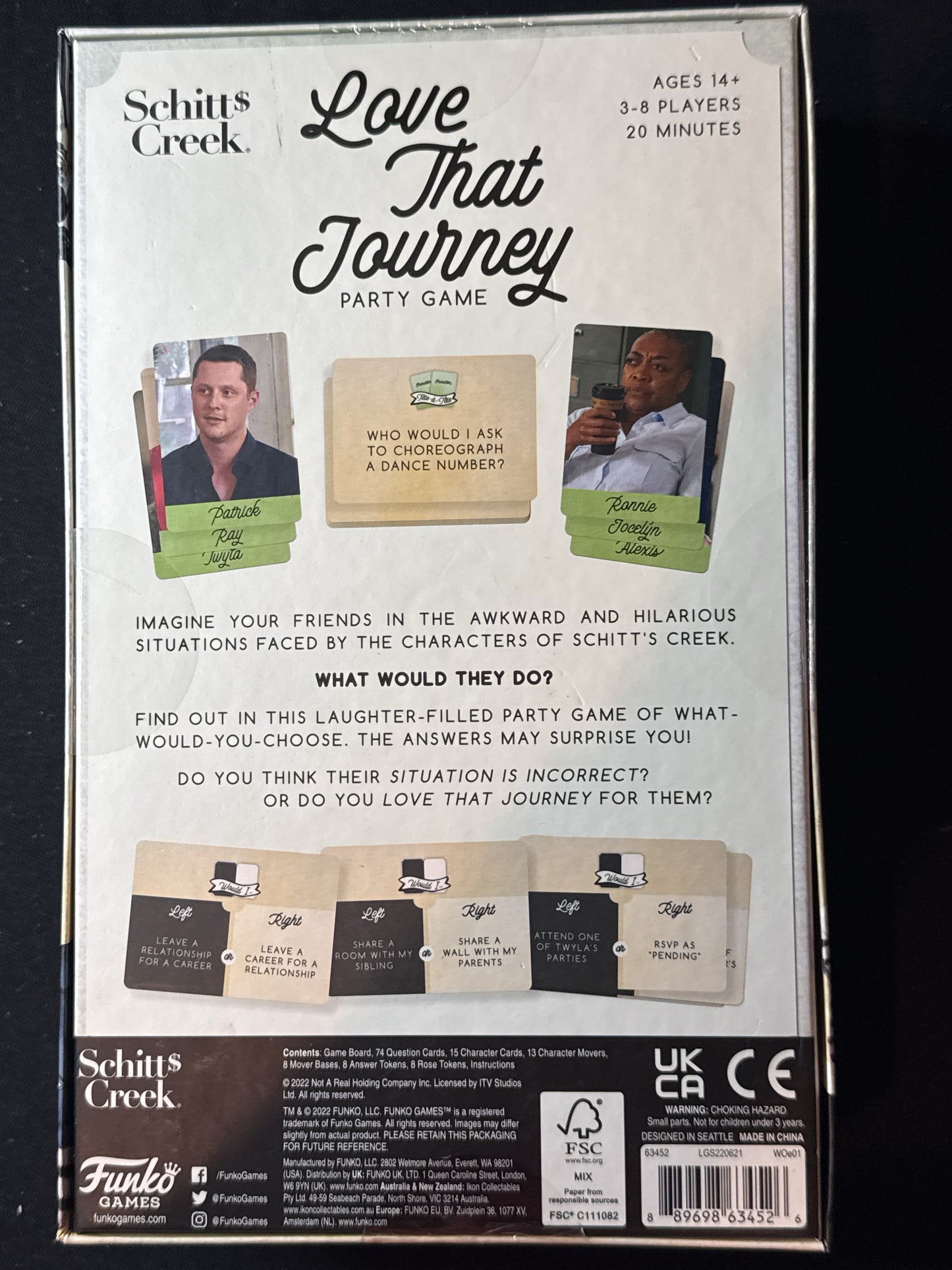 Schitt$ Creek Schitts Love That Journey Party Game New in Box Funko Games