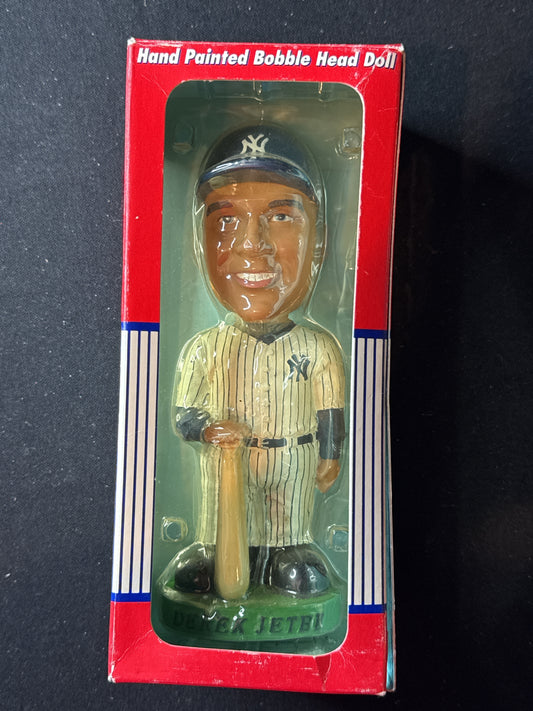 2001 Bobble Dobbles New York Yankees Derek Jeter Hand Painted Bobblehead New in Box