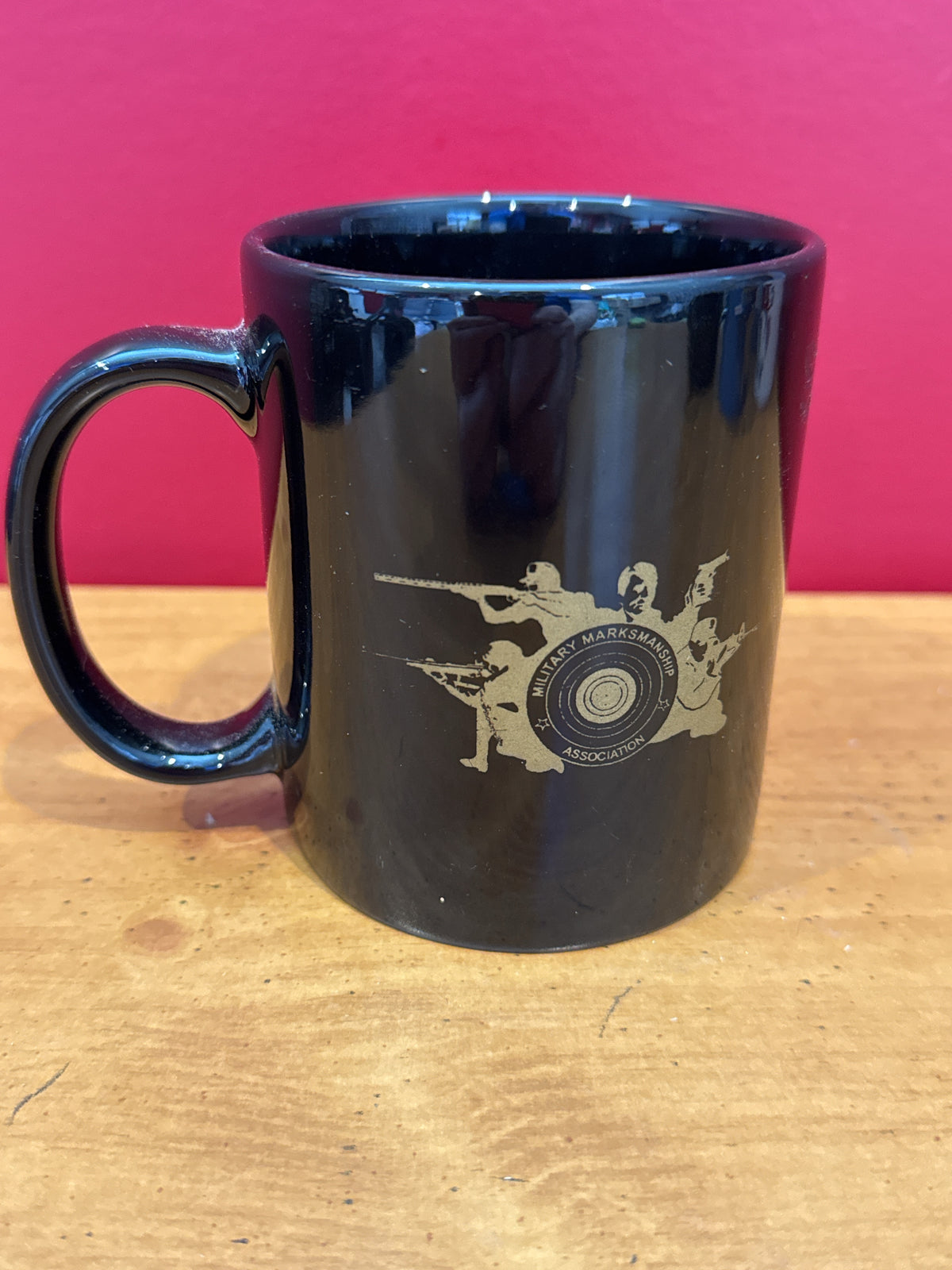 U.S. Army Marksmanship Unit Black Coffee Mug with Military Marksmanship Association Logo 3.75" Tall