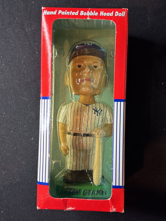 2001 Bobble Dobbles New York Yankees Jason Giambi Hand Painted Bobblehead New in Box