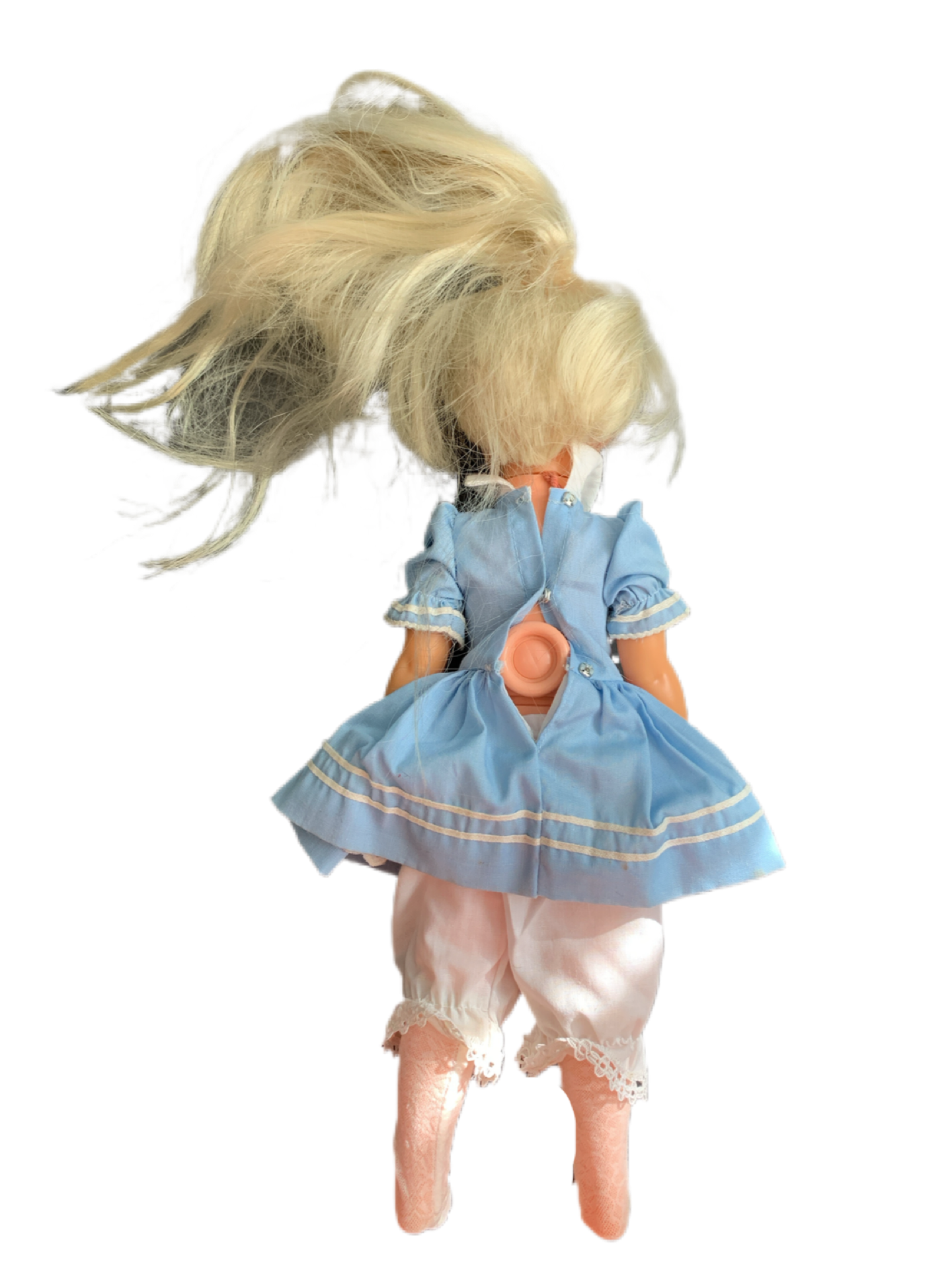 Vintage Ideal GH-15-H-157 15" Doll, 1969, Blonde Hair Blue Eyes close Hair That Grows