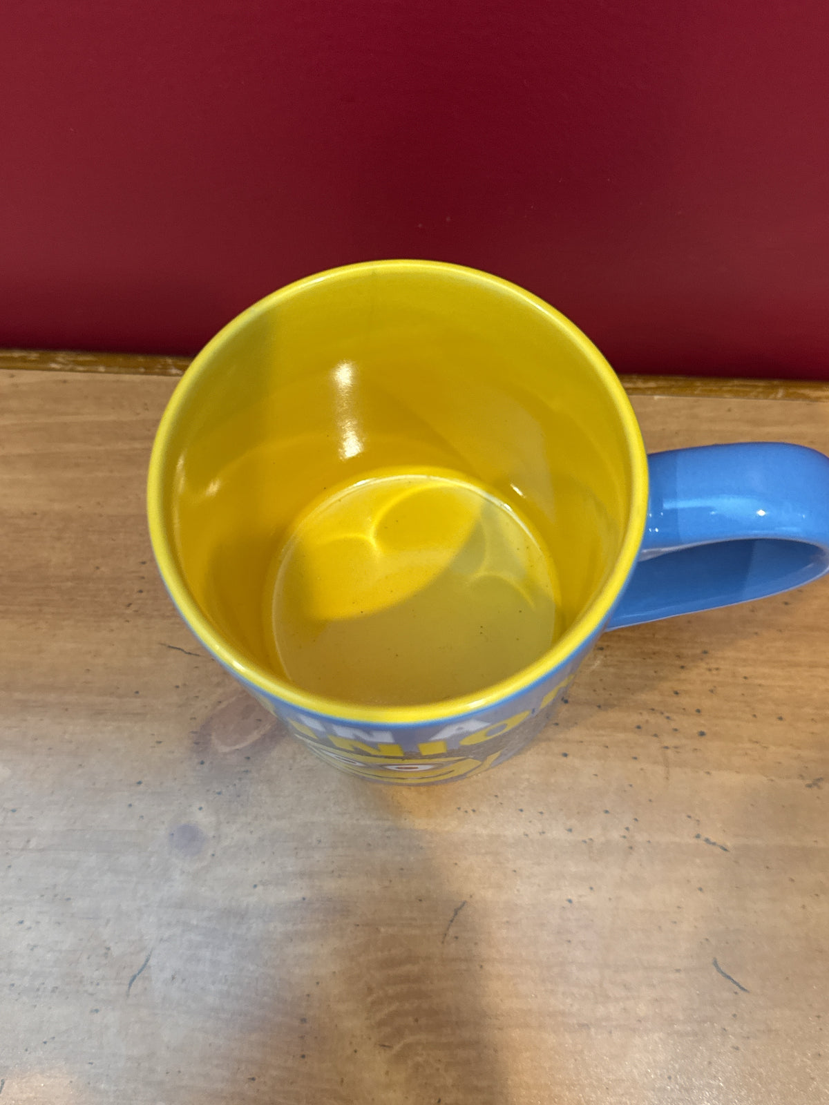 Minions “1 in a Minion” Blue & Yellow Ceramic Mug, 14 oz New 4" Tall