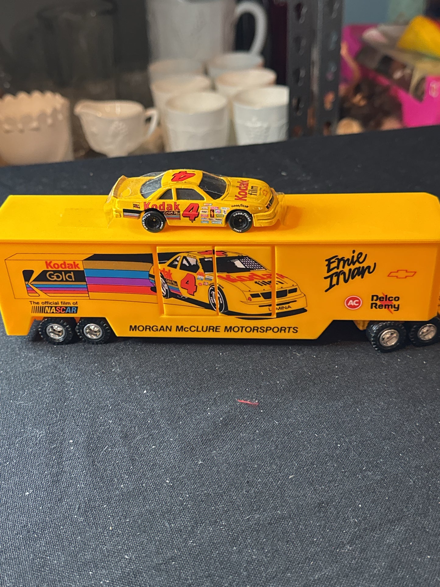 Ernie Irvin Kodak Gold NASCAR Racing Truck & Trailer & Diecast Car