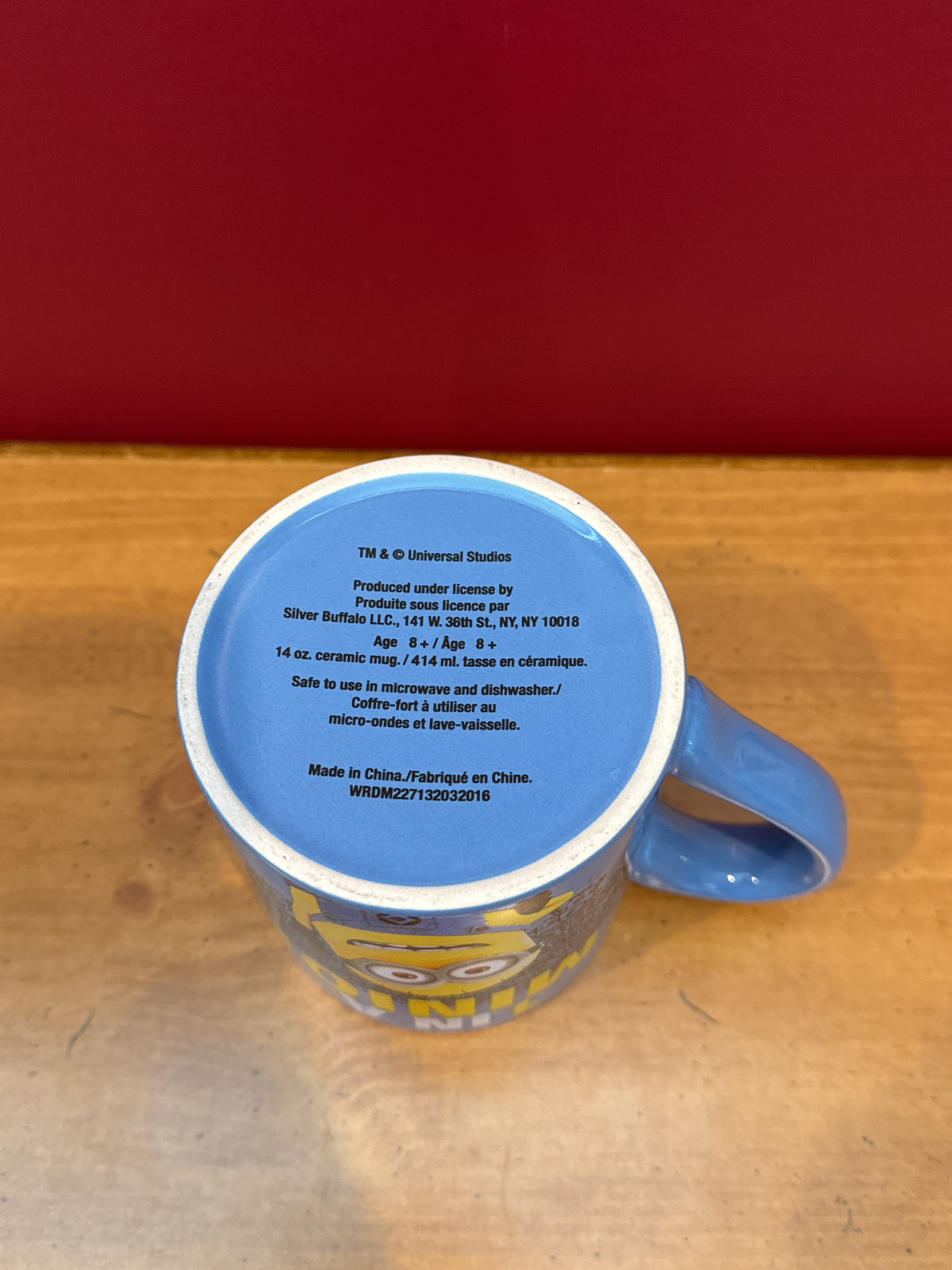 Minions “1 in a Minion” Blue & Yellow Ceramic Mug, 14 oz New 4" Tall