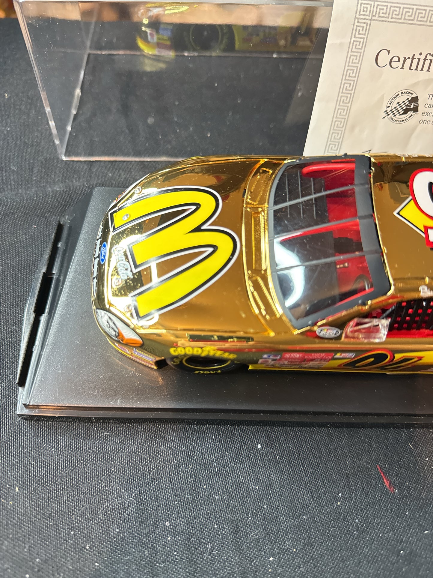 Race Fans 1:24 Collectibles Bill Elliott #94 McDonalds 24K Gold Stock Car & Case New in Box