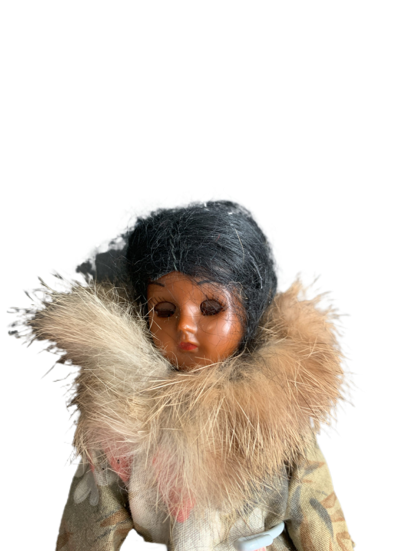 Native Indian Eskimo Inuit Child 7.5" Doll On Stand