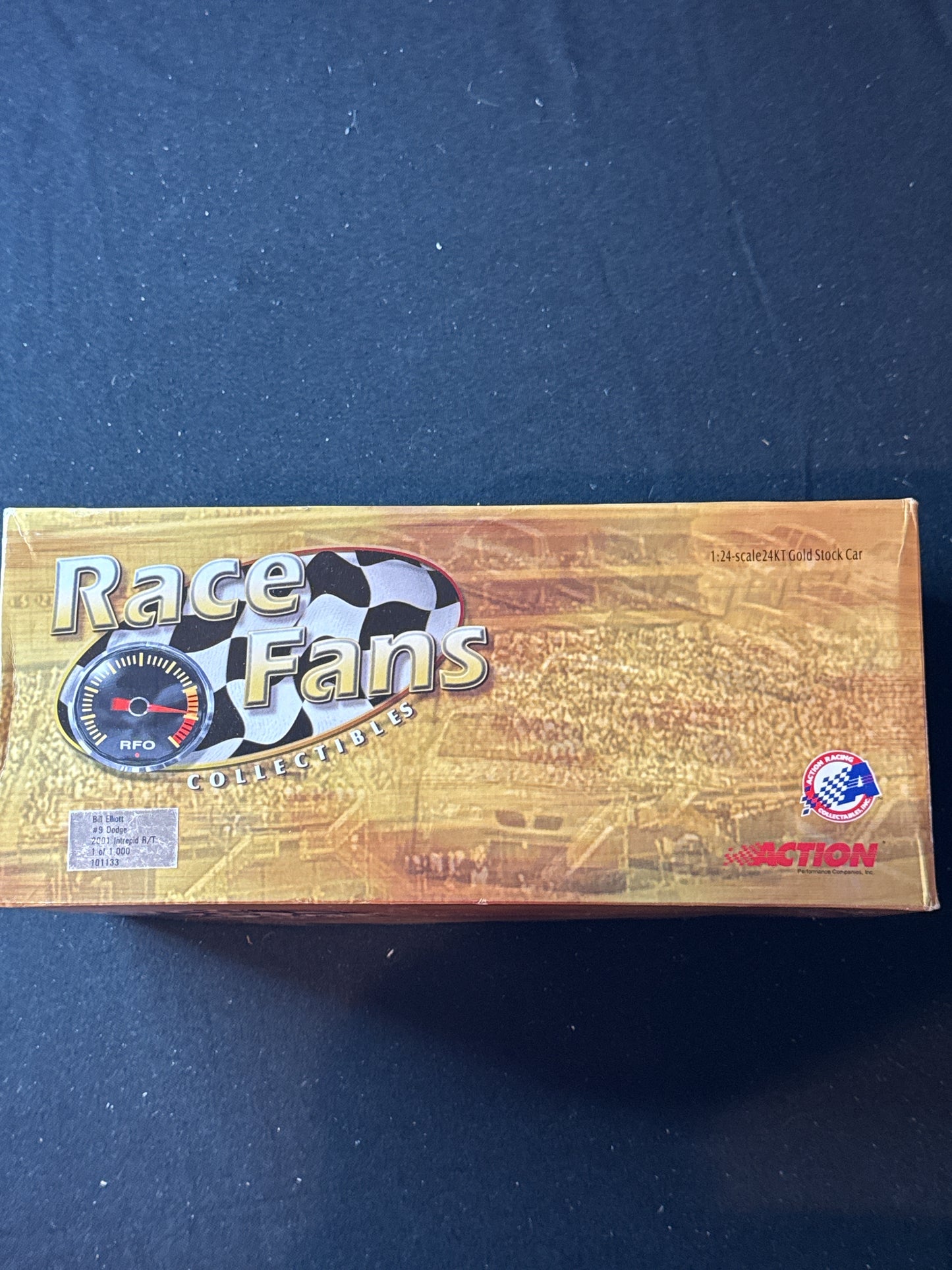 Race Fans Collectibles 1:24 Bill Elliott #9 2001 Dodge Intrepid NASCAR 24K Gold Stock Car New in Box