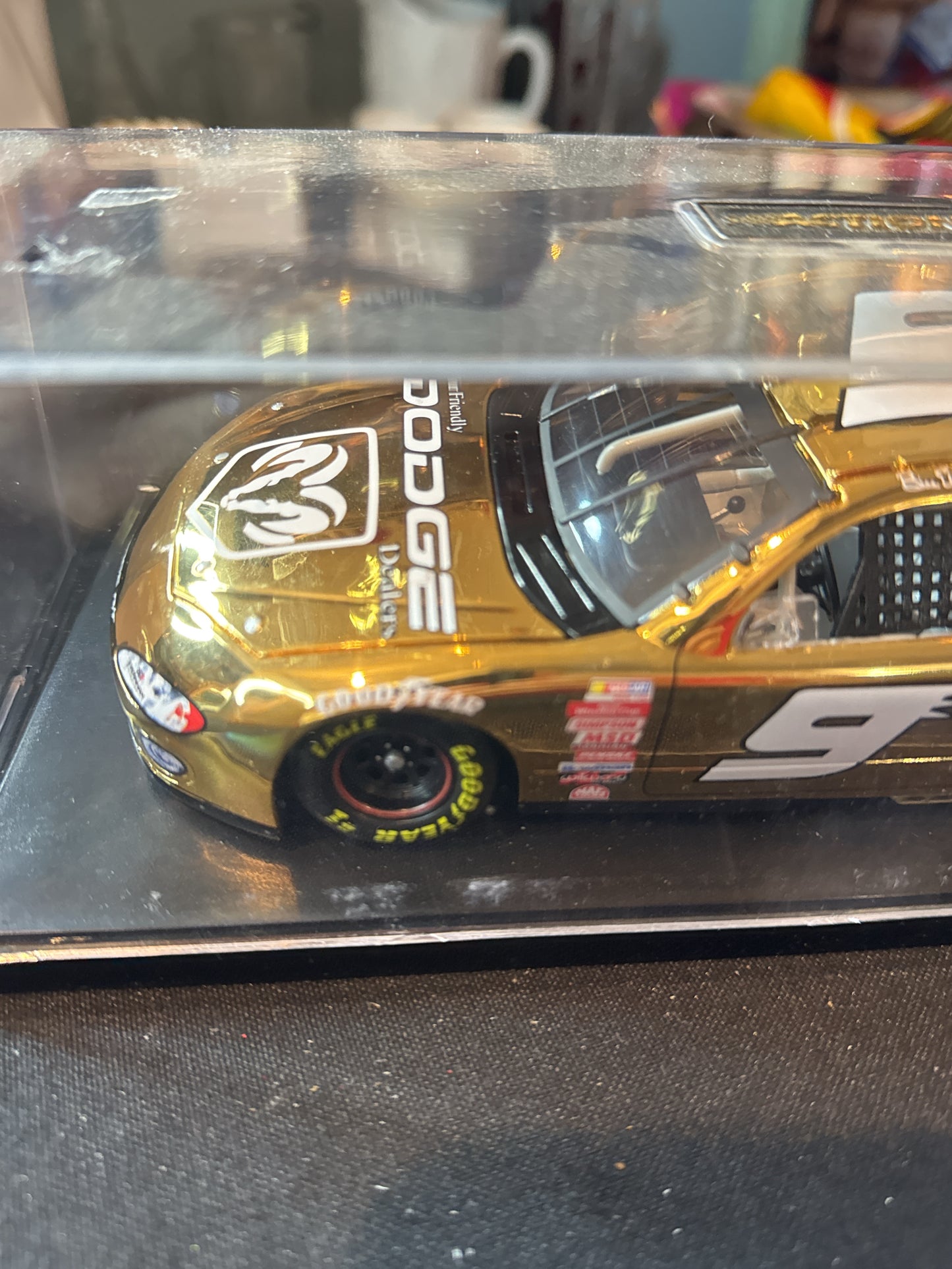 Race Fans Collectibles 1:24 Bill Elliott #9 2001 Dodge Intrepid NASCAR 24K Gold Stock Car New in Box