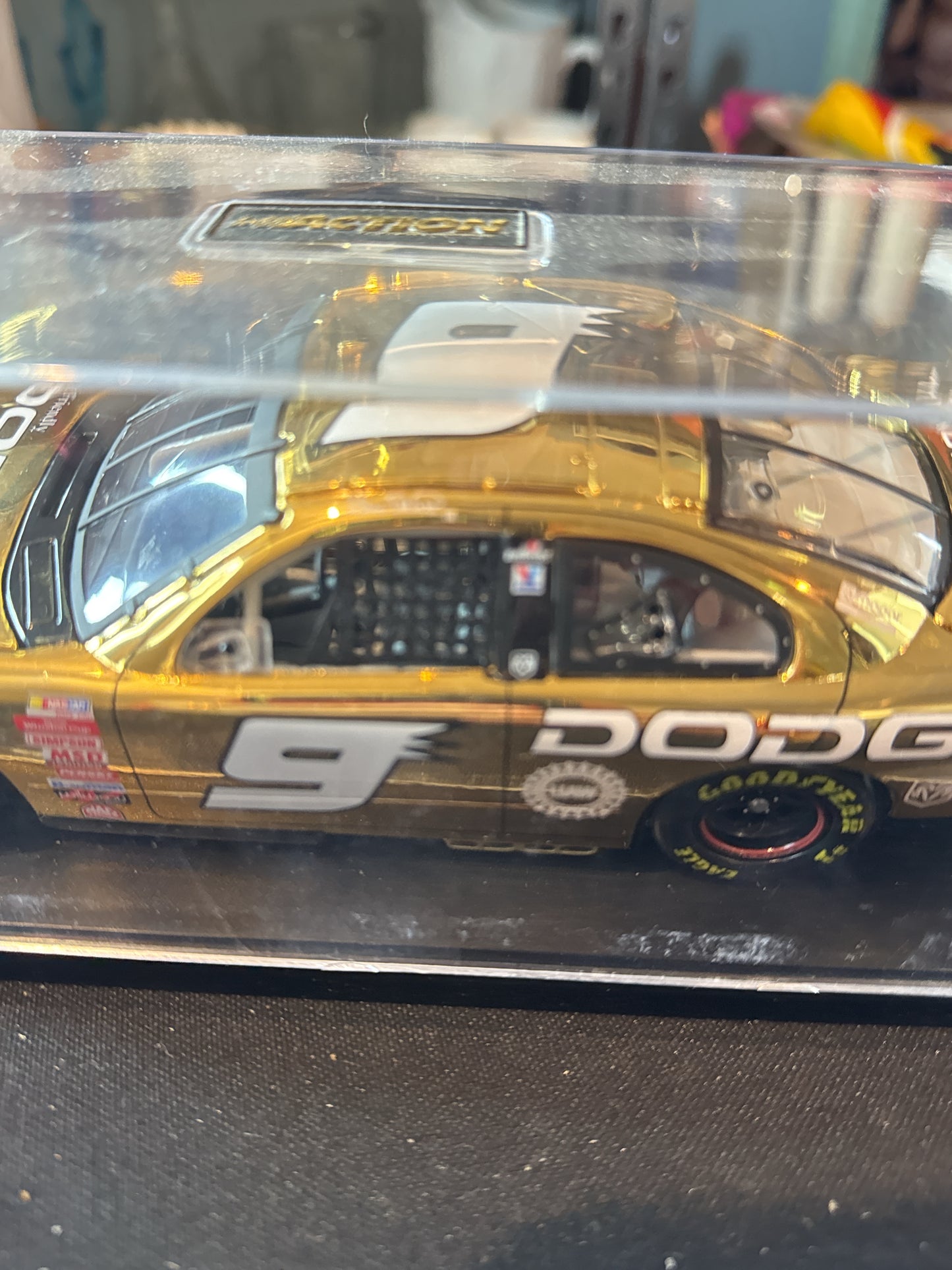 Race Fans Collectibles 1:24 Bill Elliott #9 2001 Dodge Intrepid NASCAR 24K Gold Stock Car New in Box