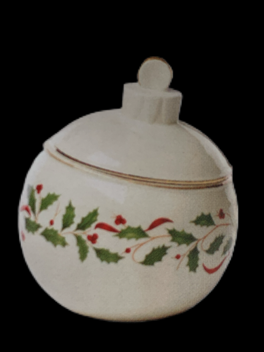 Lenox Holiday Ornament Figural Candy Jar 5.75"