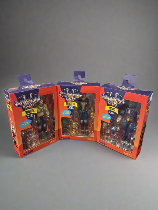 Biker Mice From Mars Complete Set Vinnie Throttle Modo New 2024 New in Box