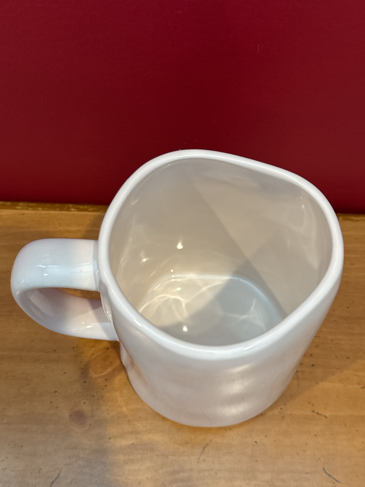 Rae Dunn “I Love You” White Coffee Mug with Red Heart by Magenta New 4 7/8" Tall