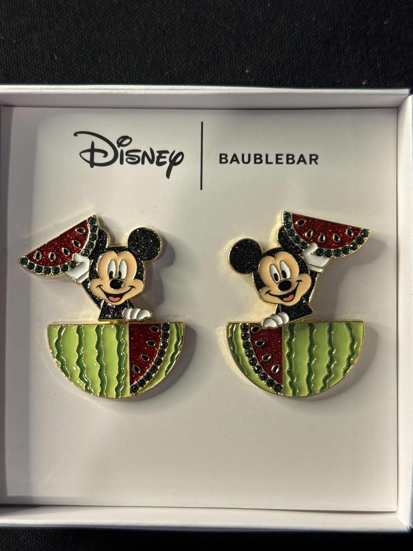 Baublebar Disney Mickey Mouse Watermelon Earrings New in Box