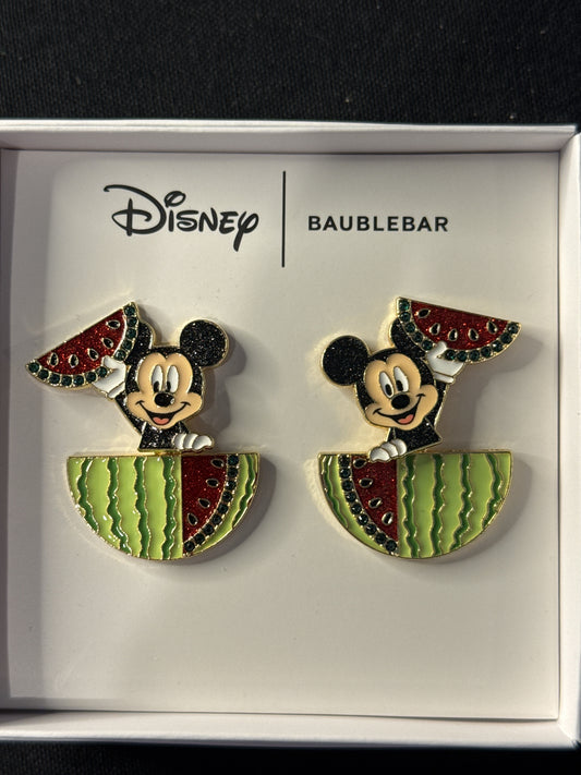 Baublebar Disney Mickey Mouse Watermelon Earrings New in Box