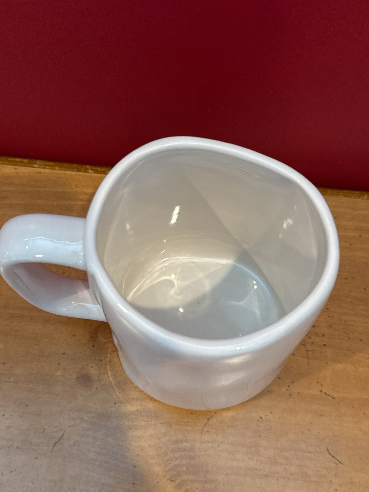 Rae Dunn “FUEL” White Coffee Mug by Magenta New 4 7/8" Tall