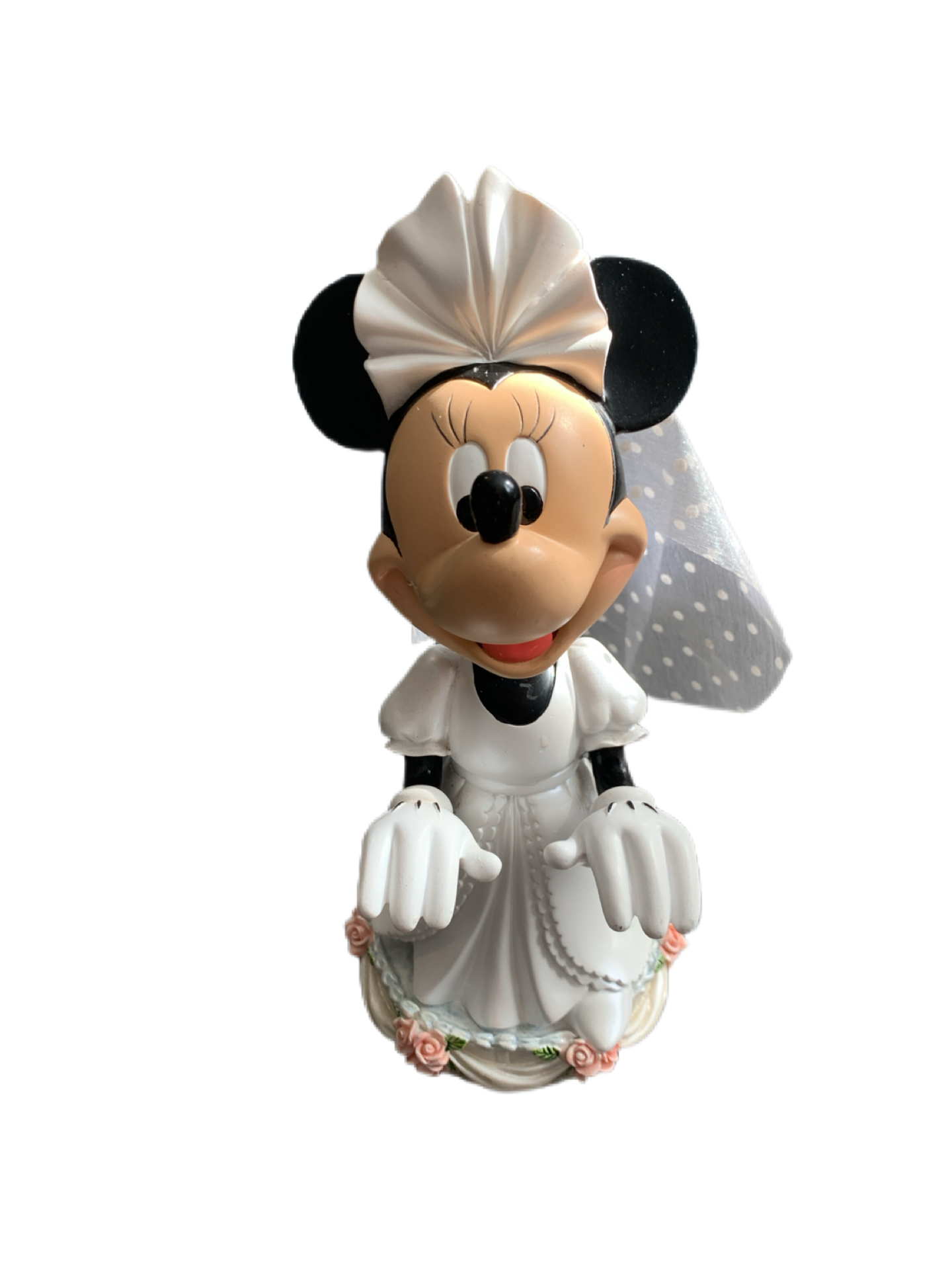 Walt Disney World Mickey and Minnie Bride and Groom Bobble Head Figures Rare