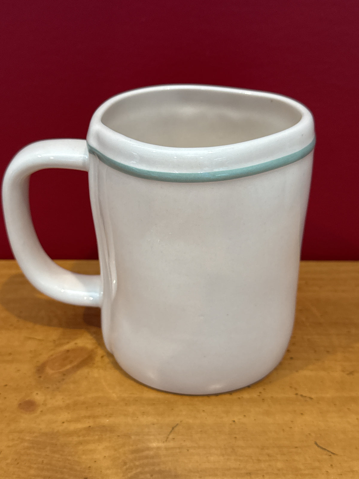Rae Dunn “MOM TO BE” White Coffee Mug with Aqua Bow by Magenta