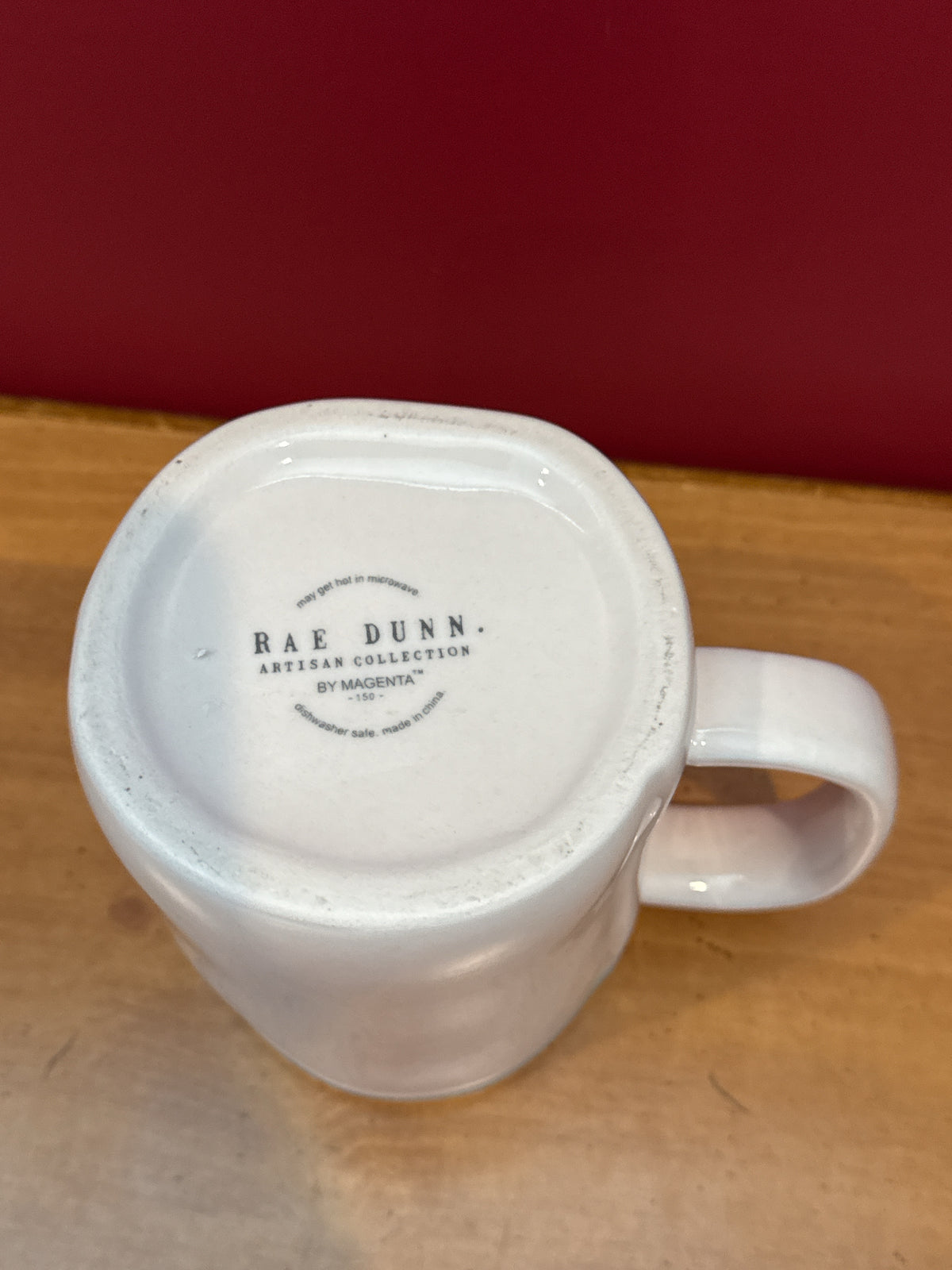 Rae Dunn “MOM TO BE” White Coffee Mug with Aqua Bow by Magenta