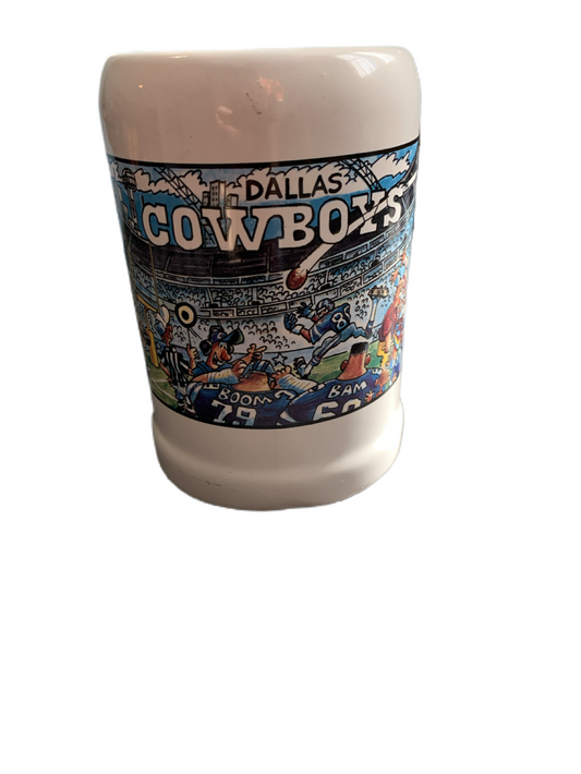 24 oz Stein NFL Dallas Cowboys Football Beer Mug Vintage