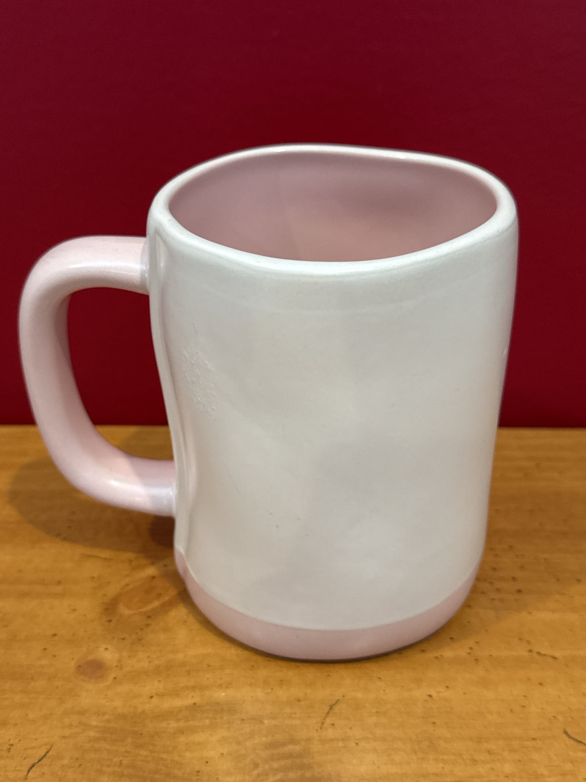 Rae Dunn “MAID OF HONOR” Coffee Mug with Pink Accents & Gold-Tone Lettering 4 7/8" Tall