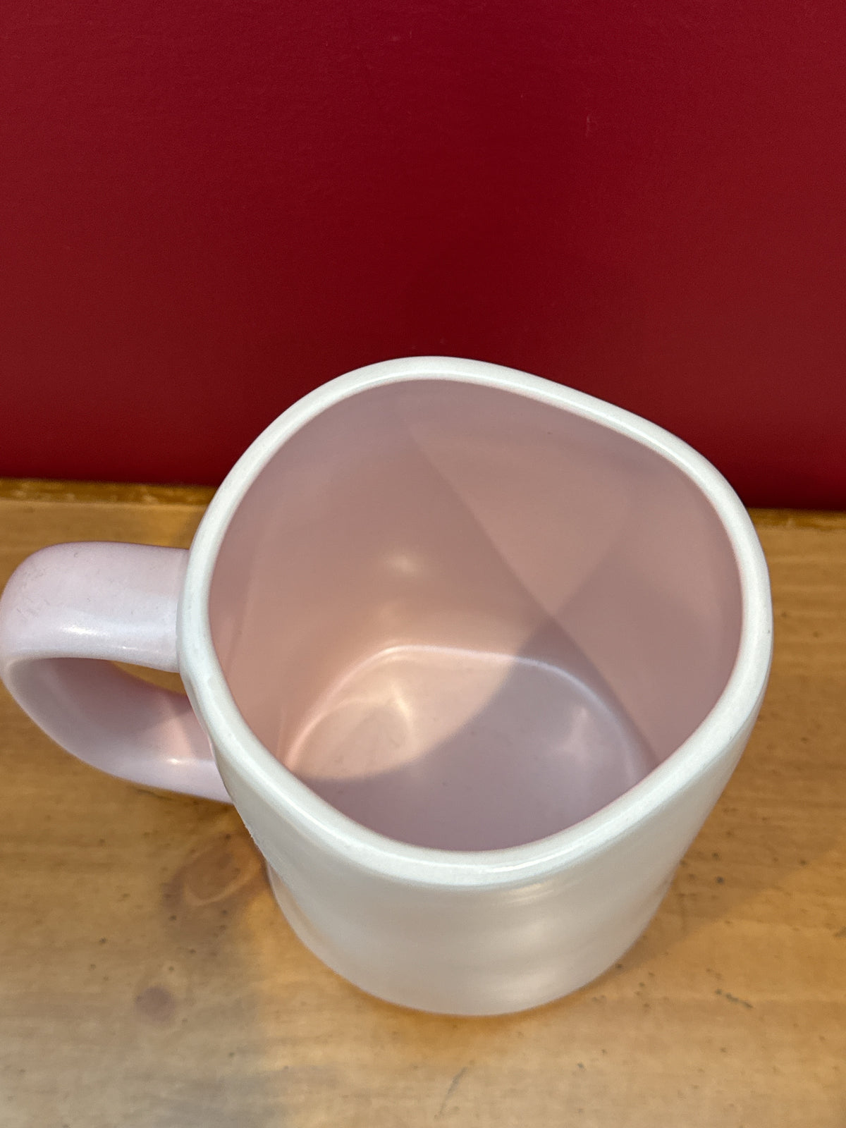 Rae Dunn “MAID OF HONOR” Coffee Mug with Pink Accents & Gold-Tone Lettering 4 7/8" Tall