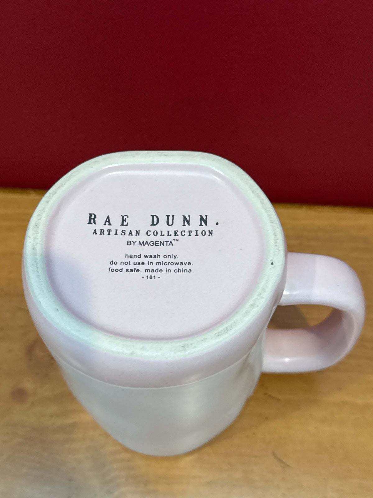 Rae Dunn “MAID OF HONOR” Coffee Mug with Pink Accents & Gold-Tone Lettering 4 7/8" Tall