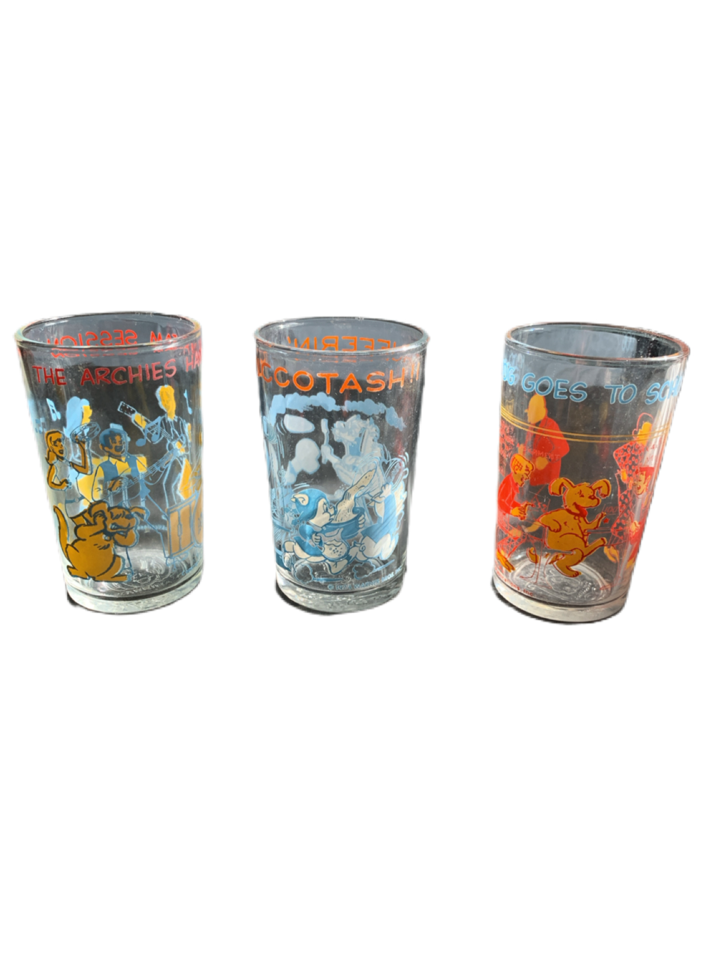 Set of 3 Welch's Jelly Glass 1971-1974 Looney Toons and Archie