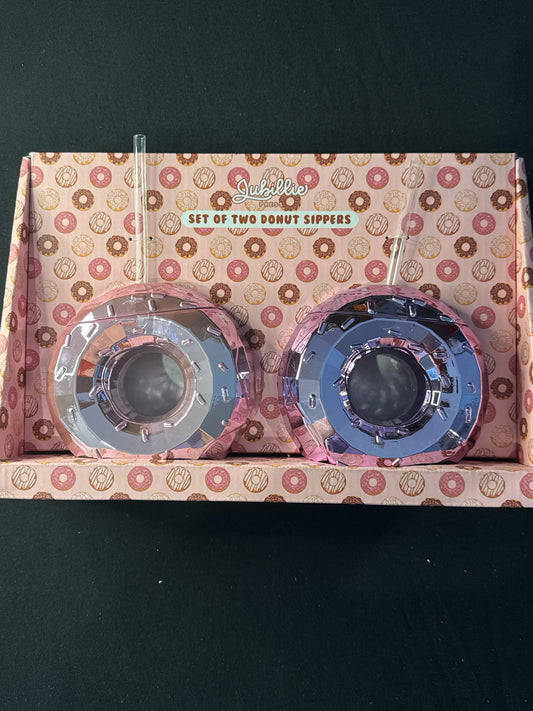 Jubilee Press Set of Two Donut Sippers Plastic New in Box