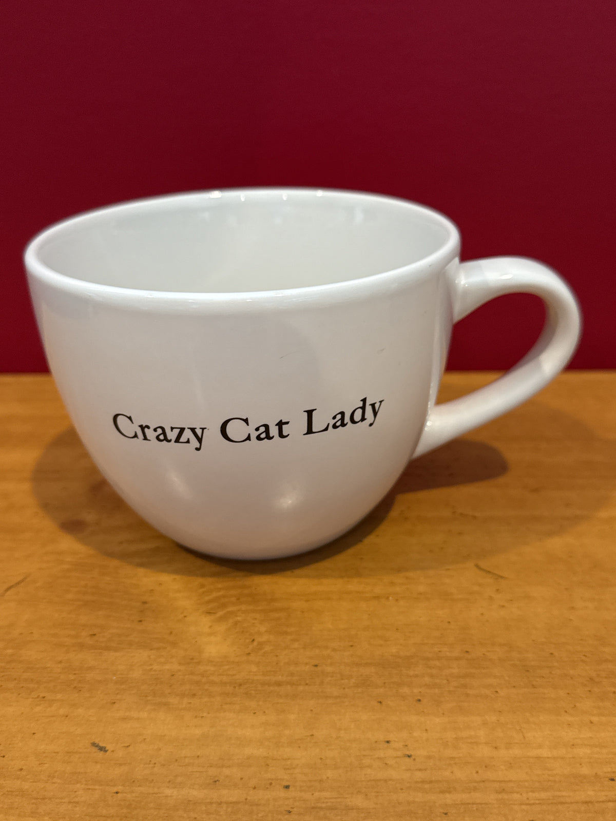L wares “Crazy Cat Lady” White Coffee Mug 3 5/8" Tall