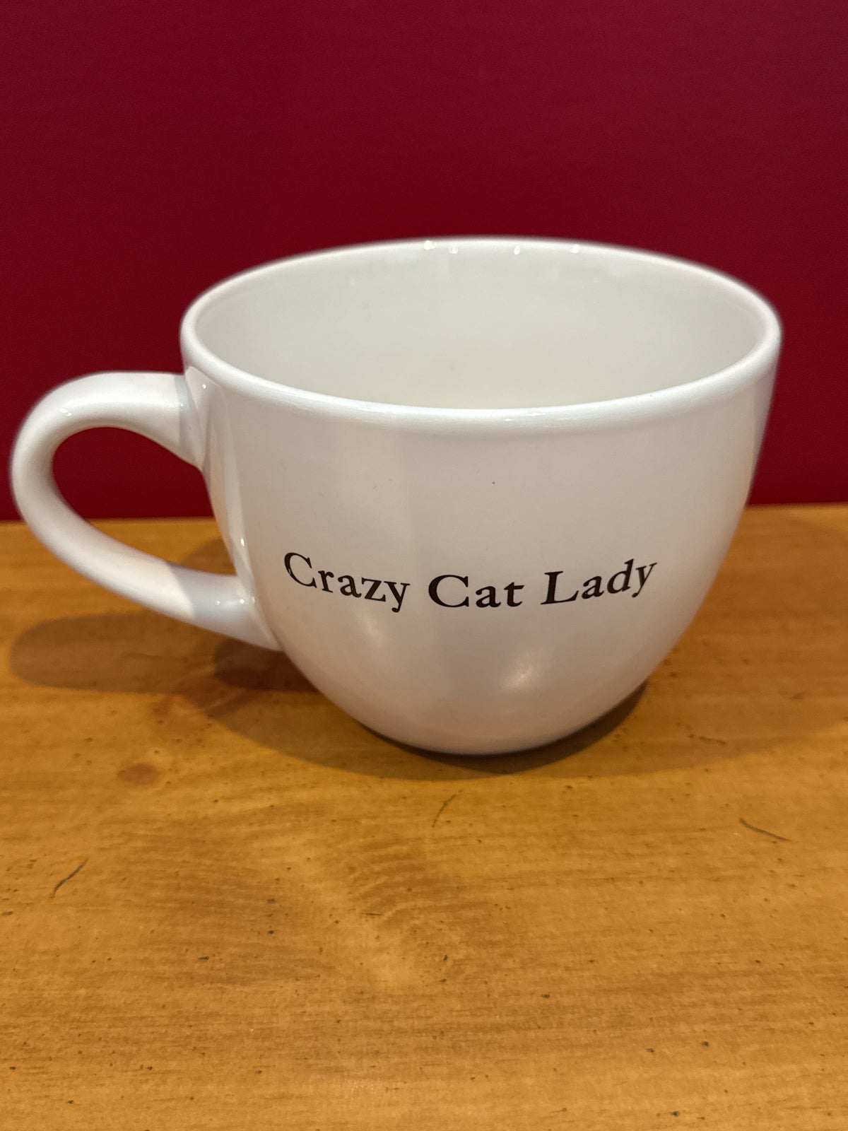 L wares “Crazy Cat Lady” White Coffee Mug 3 5/8" Tall
