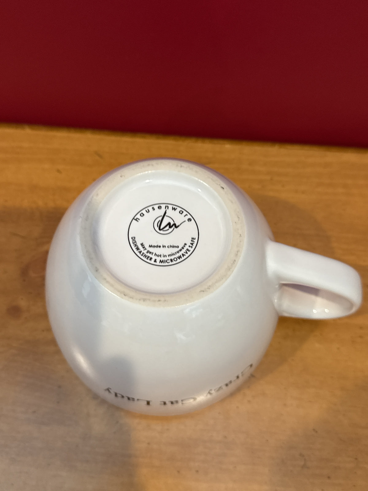 L wares “Crazy Cat Lady” White Coffee Mug 3 5/8" Tall