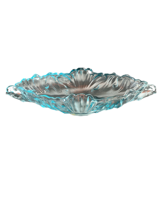 Gondola Vintage Blue Glass 17" Oval Bowl by Jeannette