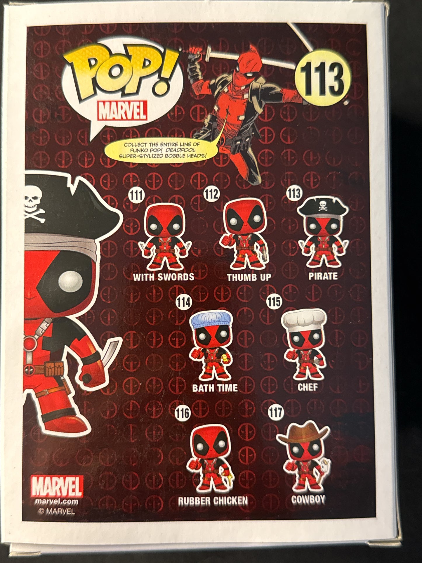 Funko Pop! Marvel Deadpool #113 Deadpool Vinyl Bobble Head Hot Topic Exclusive New in Box