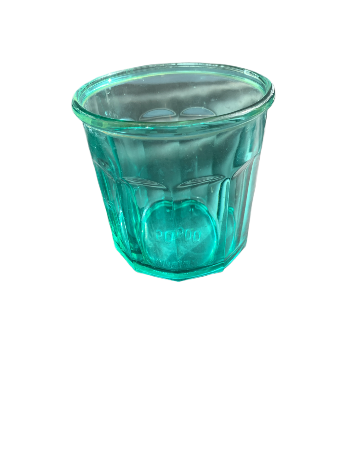 Set of 6 Luminarc Glass Teal Turquoise Blue Tumblers 12 ounce