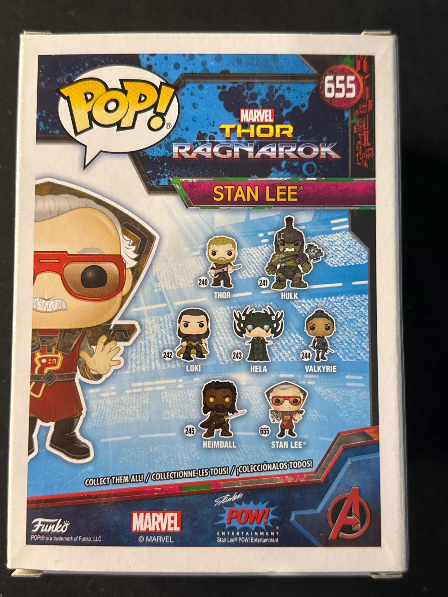 Funko Pop! Marvel Thor Ragnarok #655 Stan Lee Bobble Head New in Box