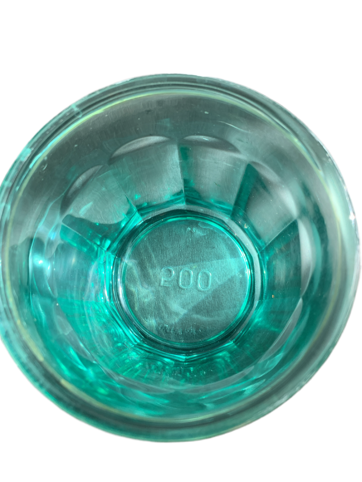 Set of 6 Luminarc Glass Teal Turquoise Blue Tumblers 12 ounce