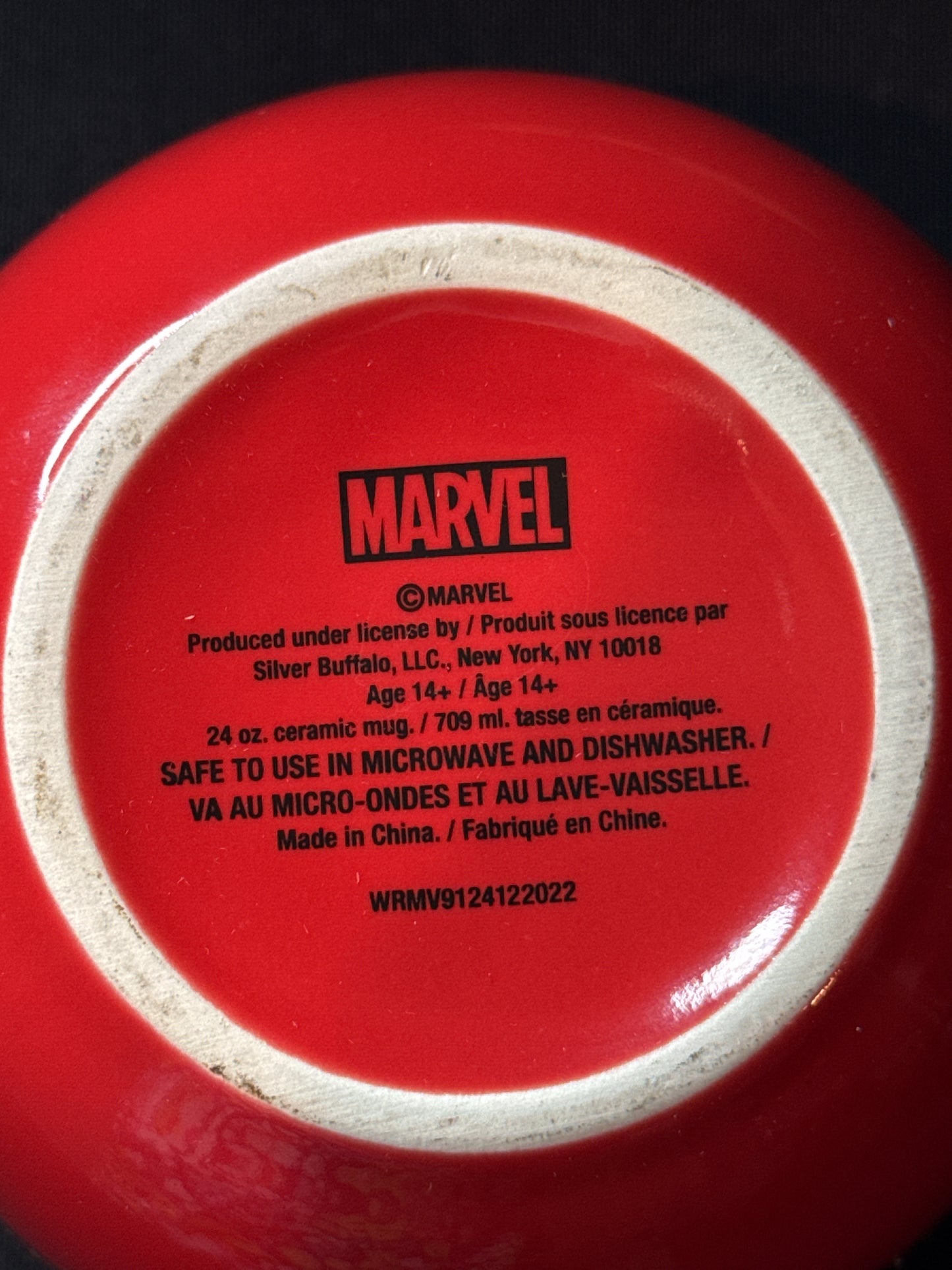 Marvel Comics Avengers Ceramic Soup Coffee Mug Cup Red Huge 24oz